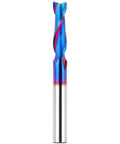 Pro Grade Upcut Spiral Router Bit One Quarter Inch Shank, One Quarter Inch Cutting Diameter, Solid Carbide With Nano Blue Coating