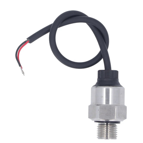 Front view of Rugged Pressure Transmitter 0 To 100 Psi With 4 To 20 mA Output Beefy Workhorse One Quarter Inch Thread Sensor