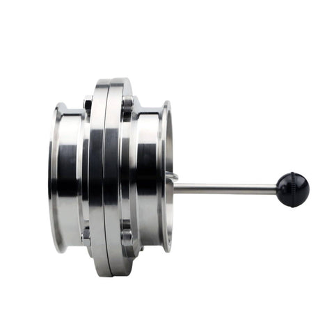 Stainless Steel 304 Quick Release Valve With PTFE Sanitary Manual Quick Coupling Clamp Chuck For Powder Applications Not For Water
