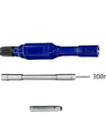Slick 11.8 Inch Extension Air Die Grinder With 6mm And 12mm Collets For Polishing Deburring And Surface Prep Featuring 10000 Rpm Rock Solid Performance Rear Exhaust And Nifty Ergonomic Trigger For Tough Shop Tasks, showing blue body and metal components.