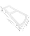 Two Pack Shoe Drawer Cabinet Hinges With Flip Frame Mechanism For Single Layer Shoe Rack Storage Easy Access Cabinet Hardware Replacement Parts For Organization And Maintenance, white frame with dimensions labeled