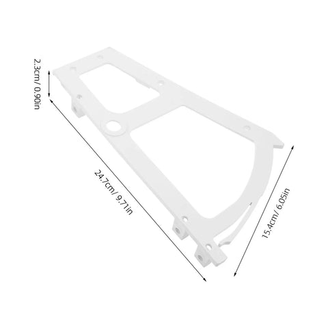Two Pack Shoe Drawer Cabinet Hinges With Flip Frame Mechanism For Single Layer Shoe Rack Storage Easy Access Cabinet Hardware Replacement Parts For Organization And Maintenance, white frame with dimensions labeled