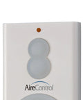 Close-up top view of RC210 Hand Held 32 Bit AireControl Ceiling Fan Remote System One Row Dip Switch Compatible Replacement