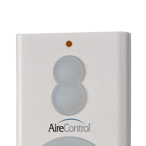 Close-up top view of RC210 Hand Held 32 Bit AireControl Ceiling Fan Remote System One Row Dip Switch Compatible Replacement