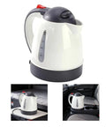 Heavy Duty 24V Electric Kettle For Trucks Built Like A Tank With Auto Shut Off, 1 Liter portable kettle in truck interior.