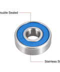 Mlxkell S608-2RS deep groove ball bearing, 8x22x7 mm, double sealed with blue seal on stainless steel