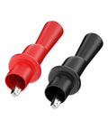 Push On Alligator Clips Set For Multimeters, 4 Pack Insulated Crocodile Clamps, Red and Black, for Electrical Testing