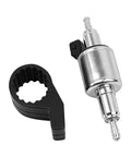 Road Ready 12V Diesel Heater Fuel Pump featuring slick quiet functioning and rugged ABS build with secure metal brackets.