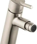 Talis S 6 Inch Tall Bidet Faucet In Brushed Nickel, Solid Brass M2 Ceramic Cartridge, Boltic Handle Lock, Pop Up Assembly Included