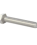 Hex head bolt, stainless steel 18-8, 1/4-20 x 1-1/2 in, fully threaded, plain finish