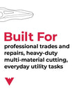 Heavy Duty 6.3 Inch Utility Scissors With 4 in 1 Blade System For Carpet Leather Copper Wire Insulated Cable Cords Rope And More Made In Japan Ideal For Workshop Pros And DIY Enthusiasts