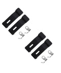 4 Pack Flexible Draw Latch Rubber Lock Replacement Kit for Front Storage Rack, Cargo Box, and Boat Compartment with stainless steel mountings