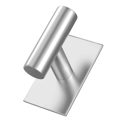Killer Grip Adhesive Wall Towel Hooks, Heavy Duty Sticky Coat Holders For Bathroom Kitchen And Closet, No Sweat Waterproof Home Organization Rack, Silver Two Pack
