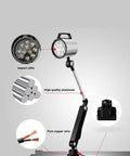Heavy Duty 12W LED Lathe Drill CNC Machine Light With Long Arm For Milling And Machining, 400x400mm, Aluminum Alloy, IP67