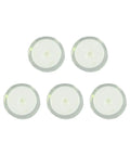 5pcs Round Bubble Levels for Precise for spirit Measurement 5pcs placed in a circular arrangement on a white background.