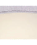 Detail of Summer Linen shade on Two-Light Semi-Flush Ceiling Light In Black Finish From Inspire Collection.