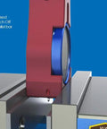 Pro Touch Off Gauge for CNC Milling Machines Z Axis Tool Setter with 4 Inch Offset and 2.2 Inch Dial in use with parallel bars.