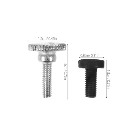 Metal Sewing Machine Screw Kit For Presser Foot Replacement, Precise Positioning, Quick Setup, 60 Piece Sturdy Silver And Black Fasteners For Home Use And Small Studio DIY Repairs, two screws