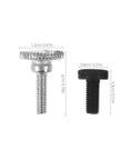 Durable Sewing Machine Thumb Screw Fastener And Needle Clamp Kit With 60 Precision Metal Screws size comparison of silver and black screws