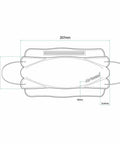 Dimensions of Nano Fiber Filter Face Mask For Adults With Individually Wrapped Packs, Lightweight And Breathable Safety Mask