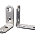 Rock Solid Stainless Steel L Brackets Corner Connectors Pack Of Fifty For Wood Projects DIY Furniture Building Heavy Duty right angle braces.