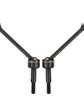 Front and Rear Beefed Up Metal Drive Shafts Upgrade for HPI RS4 Sport 3 1 to 10 RC Car, showing durable black metal construction