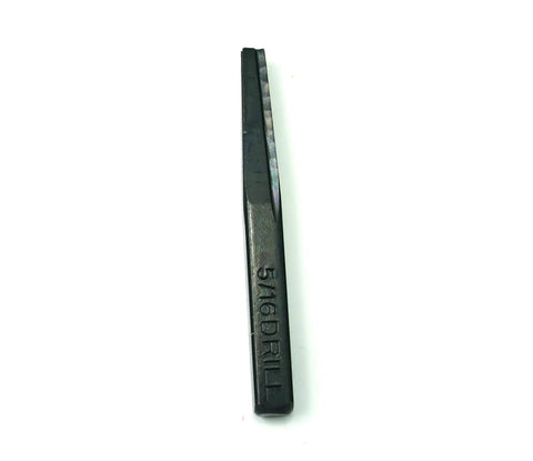 Side view of a fluted screw extractor, part of the Five-Piece Fluted Screw Extractor Set For Stripped Screws And Bolts Includes Sizes From 1/4 To 7/16 Inch And Drill Sizes 1/8 To 15/64 Inch Heavy-Duty DIY Friendly Tool That Grabs And Removes Stubborn Fasteners, marked with 5/16 DRILL text.