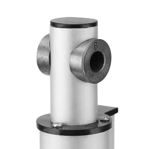 Close-up of 12V And 24V Micro Linear Actuator With 950mm Stroke, 5000N Thrust, metal components, ideal for industrial use.