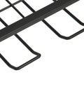 Detail of Heavy Duty Wall Mounted Drill Rack Black Steel Tool Holder featuring hooks for easy tool access.