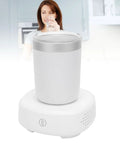 Smart Electric Coffee Mug With Adjustable Temperature Control that Keeps Your Morning Perk Smooth, featuring a white steel design.