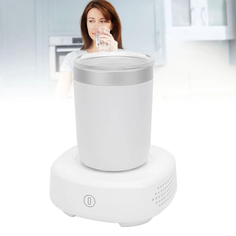 Smart Electric Coffee Mug With Adjustable Temperature Control that Keeps Your Morning Perk Smooth, featuring a white steel design.