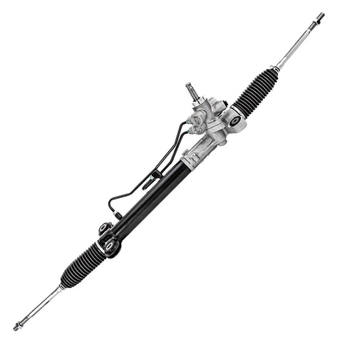 3Pc Front Rack And Pinion Kit With Power Steering Rack And Pinion Assembly Plus Outer Tie Rod Ends For 2007 2011 Honda CRV Japan Built Models J VIN Replacement, showing black and silver steering assembly component