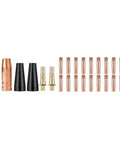 All In One MIG Welding Accessories Kit 26-Piece Flux Core Gasless Nozzle Set with 0.030 Tips, Diffusers, and Gas Nozzles