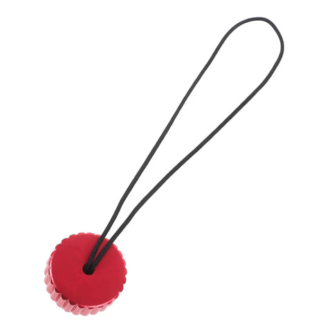 Red dust cap with loop for 5 Pack Scuba Tank Valve Dust Cap Protectors And Lightweight Valve Cover Caps For Diving Easy Snap On Durable Gear Accessory Keeps Air Tank Valves Clean Safe And Ready For Underwater Adventures.