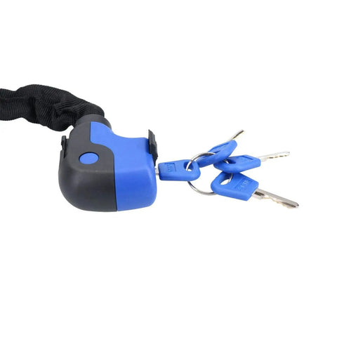 Heavy Duty 900mm Bike Chain Lock With 6mm Links Cloth Sleeve For Paint Protection 360 Degree Rotating Lock Head and four spare keys