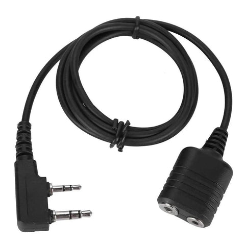 2 Pin K Type Microphone Extension Cable For Walkie Talkies And Headsets Universal 2 Pin Speaker Mic Cord Compatible With Kenwood Baofeng