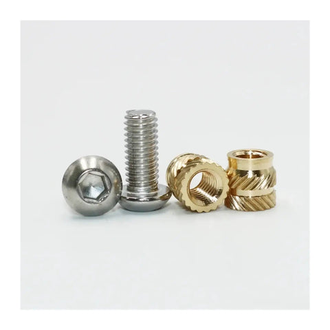 Pro Grade Brass Heat Insert Nut Kit For 3D Printing M2 M3 M4 Knurled Exterior For Stable Embedding With Stainless Steel Bolts Internal Thread Reinforcement All In One Plastic Part Assembly Kit, brass inserts and bolt