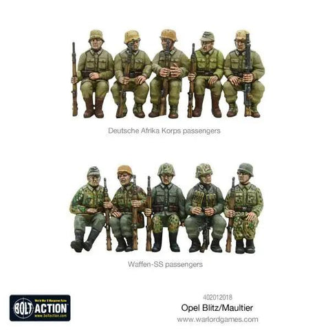 Opel Blitz Maultier WWII Truck 1 56 Scale Tabletop Miniatures Set Plastic Paintable 28mm WWII Soldier Figures Unpainted Minis