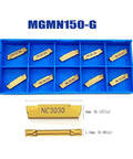 Heavy Duty Lathe Grooving Tool Holder Set For Steel With MGMN150 And MGMN200 Carbide Inserts shown in blue tray
