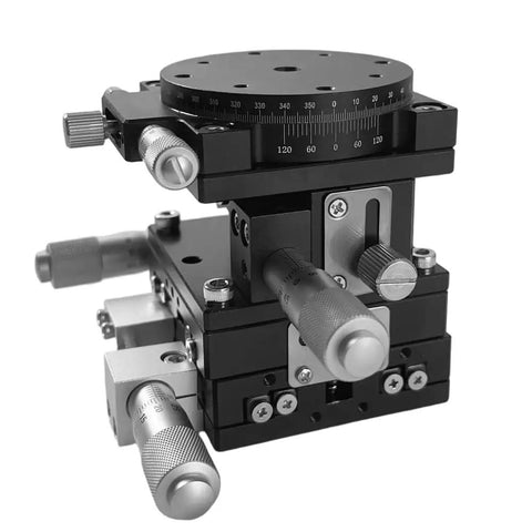 LT60-LM Four Axis Manual Linear Positioning Stage With XYZR Precision Built For Real World Accuracy Handles 29.4N Load Compact 60x60mm