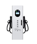 Rugged Commercial Electric Vehicle Charging Station Standalone Floor Pedestal Charger Built Tough Grid Ready Power Delivery for logistics with two plugs
