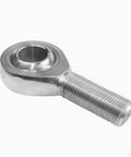 Heavy Duty Stainless Steel Rod End Bearing Ball Joint With Male And Female SAE SI TK Threads In ABEC Seven Precision close-up view.