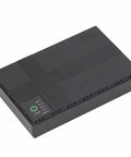 Mini Ups Battery Backup With 10400Mah keeps routers, modems running smoothly during outages, compact design, black finish.