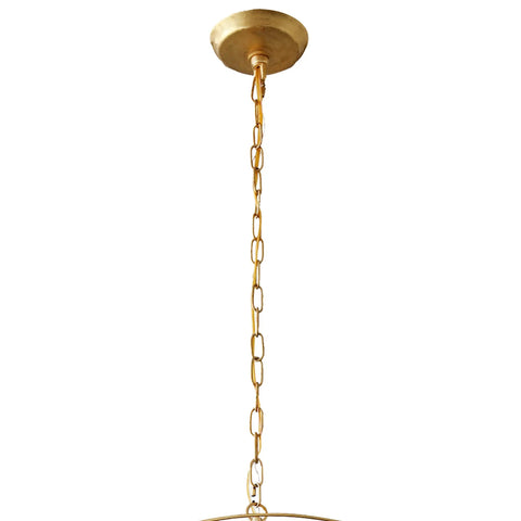 Gold Finish 4 Light Candle Style Caged Chandelier With 39.4 Inch Chain, adjustable hanging chain detail