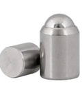 Heavy Duty Stainless Steel Spring Ball Plunger with Sleek Smooth Touch Bead Positioning Screw, showing two plunger pieces.