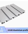 Solid 15180 Aluminum Profile Extrusion At 1000Mm Length For 3D Printer Mods And Cnc Builds showcasing aluminum rails in natural silver finish.