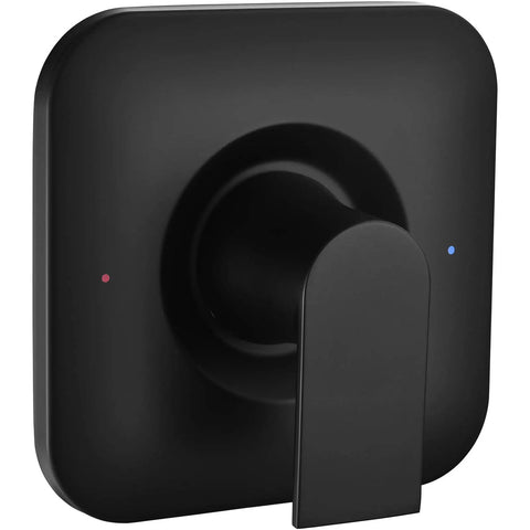 Genta LX Posi-Temp Valve Trim Kit Replacement Matte Black Finish, metal construction, easy-adjust lever handle, temp indicator.
