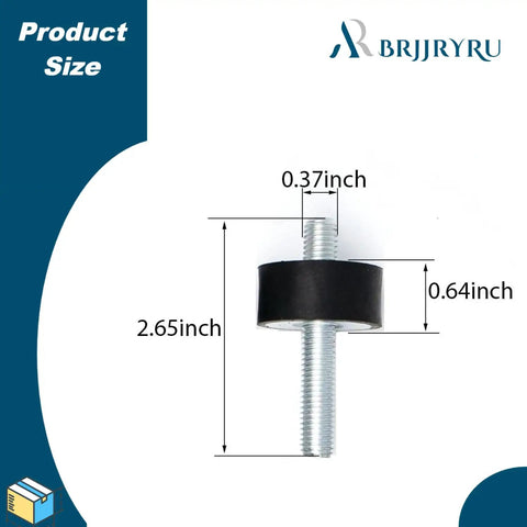 Four Piece Pressure Washer Engine Mounting Hardware Kit Replacement Parts For Bri GGS And Stratton Units showing vibration mount size