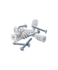 Heavy Duty Drywall Anchors And Screws Kit For Wall Mounts Self Drilling Nylon Spiral Expansion Tubes With Slots Zinc Plated Carbon Steel Built To Last Ready To Mount Rust Resistant Strong Hold, assorted anchors and screws