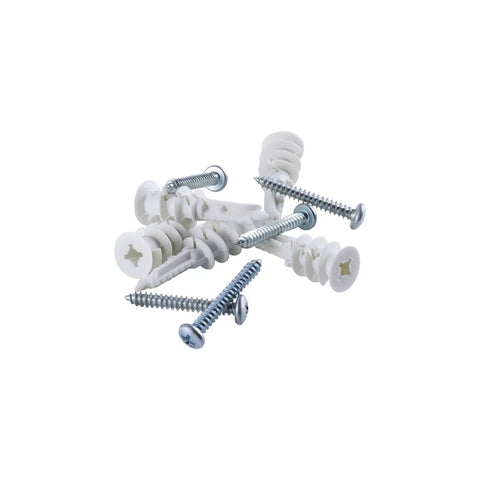 Heavy Duty Drywall Anchors And Screws Kit For Wall Mounts Self Drilling Nylon Spiral Expansion Tubes With Slots Zinc Plated Carbon Steel Built To Last Ready To Mount Rust Resistant Strong Hold, assorted anchors and screws